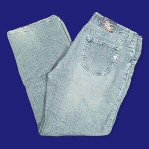 Vintage Point Zero Men's Jeans Size 40 Light Wash Distressed Straight Leg